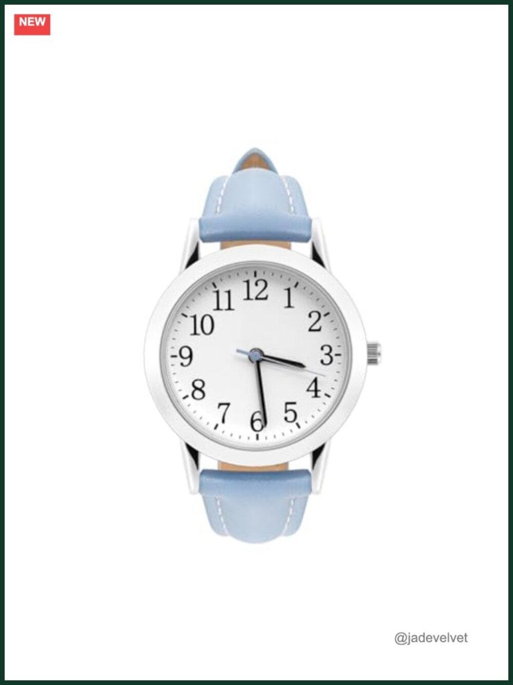 Women's Waterproof Analog Quartz Watch with PU Leather Band Round Dial